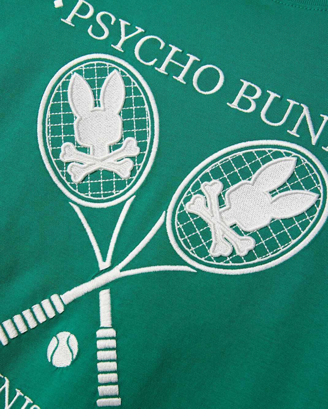 T Shirt Graphique Psycho Bunny Courtside Graphic Tee Vert Homme | IVL-81644545